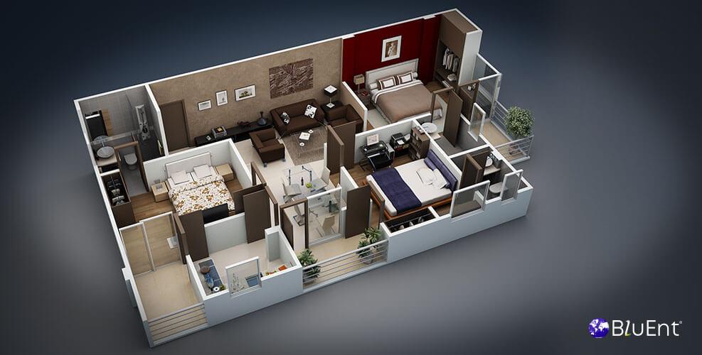 Architectural 3D Walkthrough & Fly-Through Portfolio of commercial project