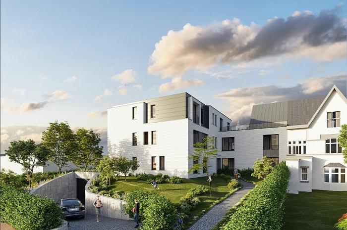 3D Exterior Architectural Rendering Sample with Shadows, Key Detailing, and Reflection