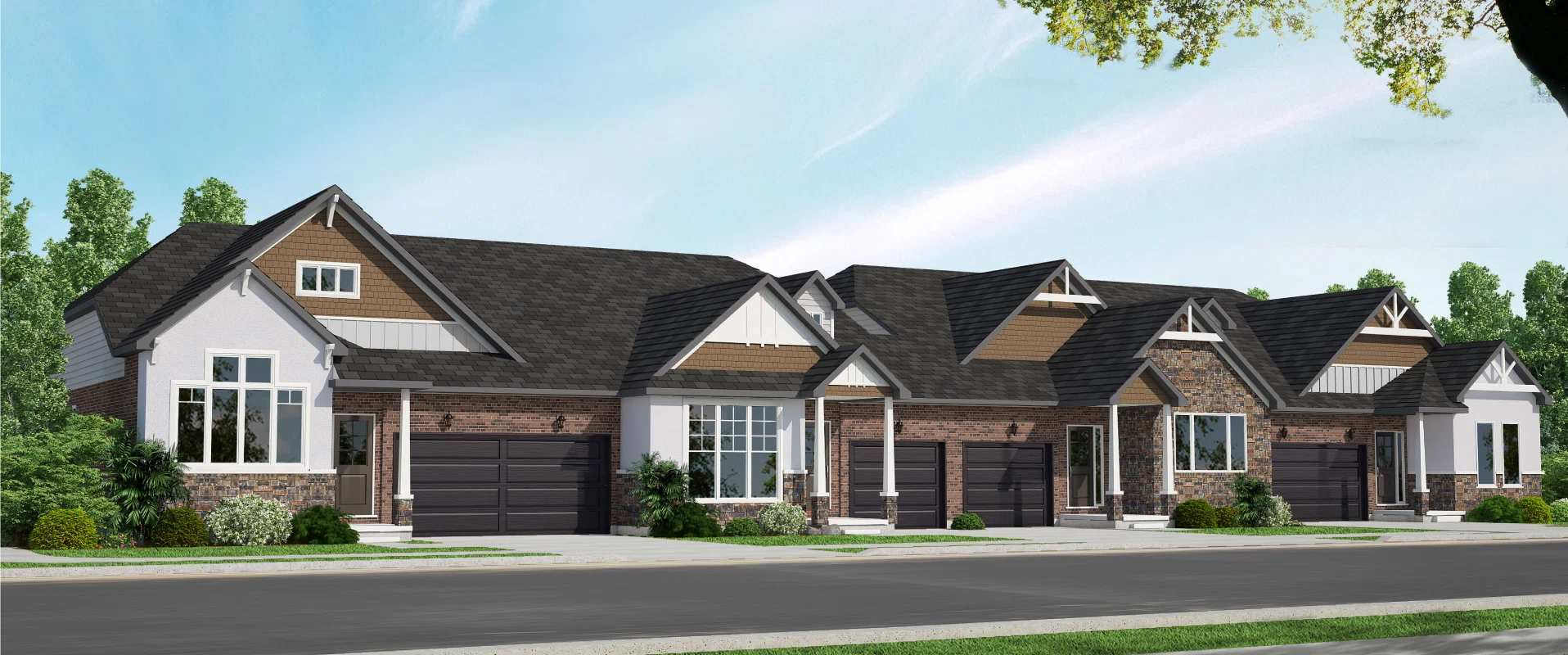 US Suburban House 3D Exterior Rendering