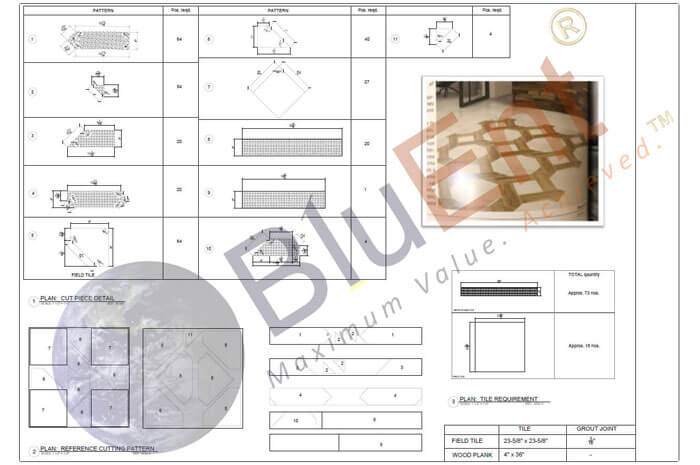 Flooring stone shop drawing