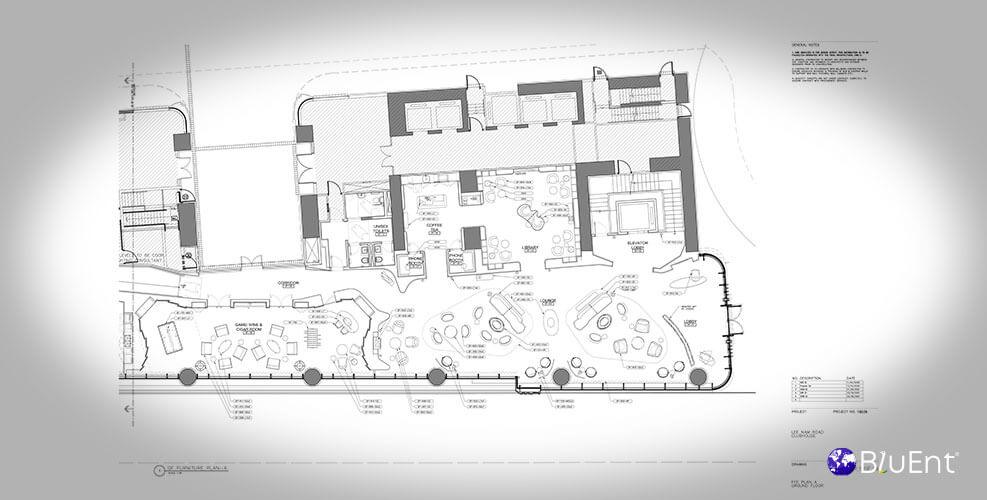 Interior Construction Drawing with RCPs and Millwork Details.