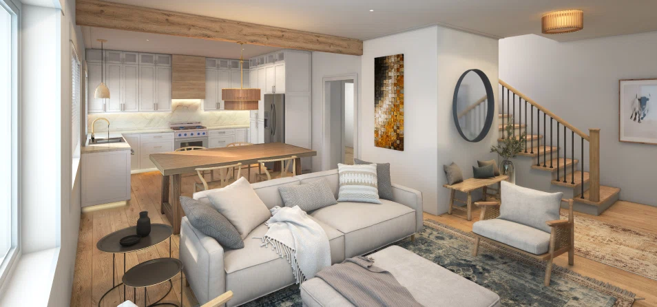 3D Interior Rendering of a Modern USA House